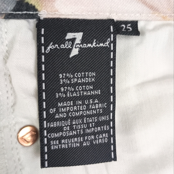 7 For All Mankind The Ankle Skinny Jeans in Floral Print - Picture 9 of 9